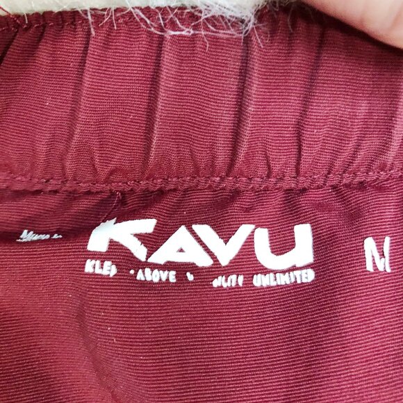 KAVU Elle 4" Quick Dry Hiking Outdoor Shorts with Belt in Rhubarb (Dark Red) - Picture 10 of 10